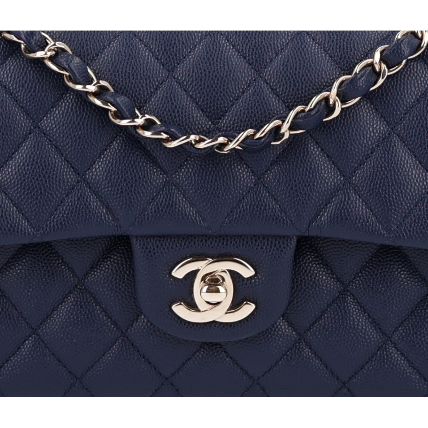Chanel Caviar Quilted Small Double Flap Navy 9 of 11
