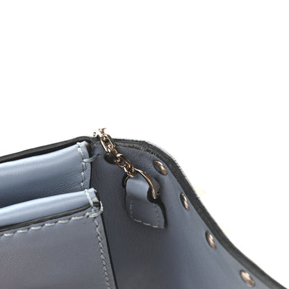 Valentino Garavani Vitello Small Rockstud Chain Flap Crossbody Bag Blue 11 of 14