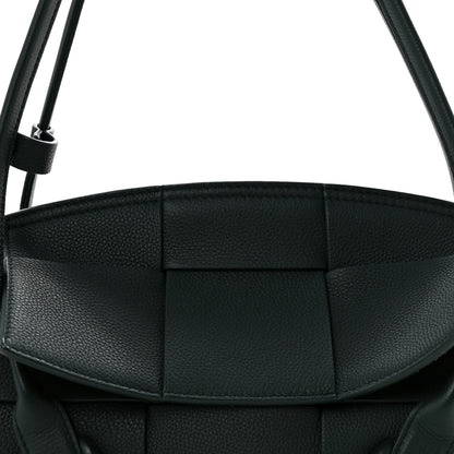 Bottega Veneta Grained Calfskin Maxi Intrecciato Small Arco Pine Green 7 of 12