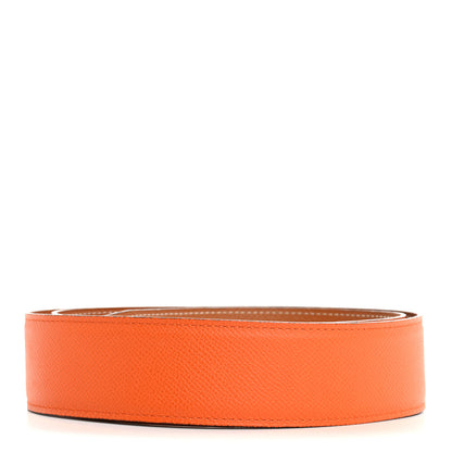 Hermes Epsom 42mm Belt Strap 95 38 Orange Gold 2 of 8