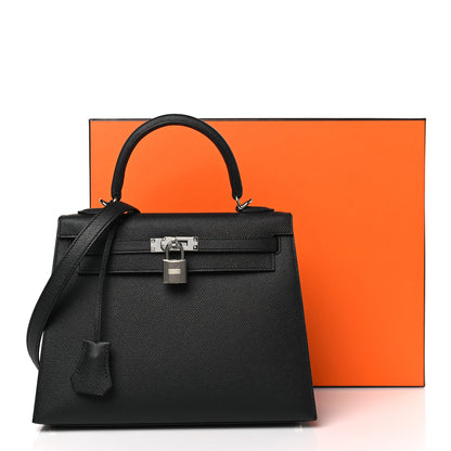Hermes Epsom Kelly Sellier 25 Black 9 of 9