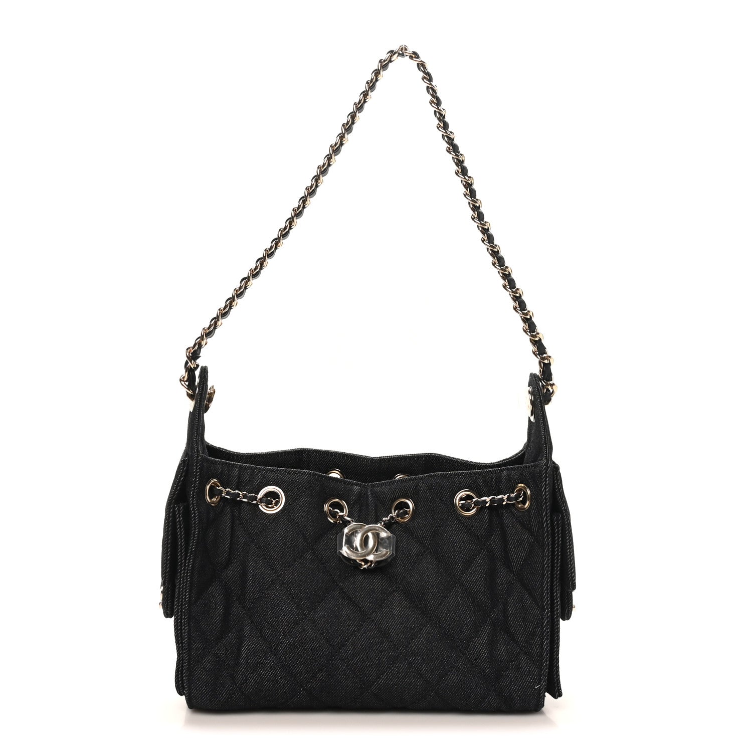 Chanel Denim Quilted Mini Chanel 25 Handbag Dark Blue 1 of 9