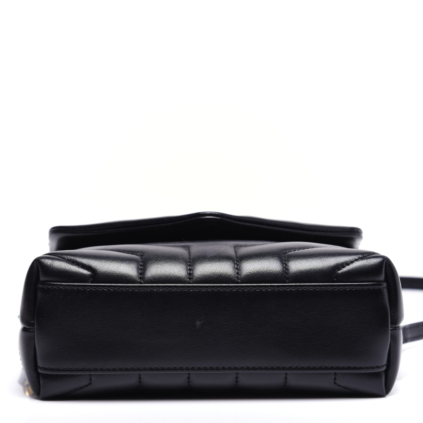 Calfskin Y Quilted Monogram Toy Loulou Crossbody Bag Black