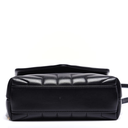Saint Laurent Calfskin Y Quilted Monogram Toy Loulou Crossbody Bag Black 11 of 12
