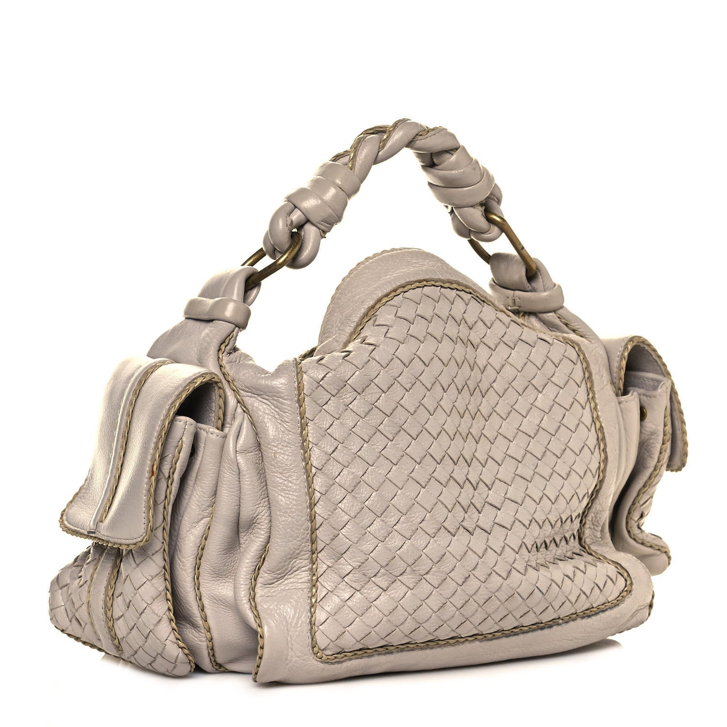 Nappa Intrecciato Cocker Hobo White