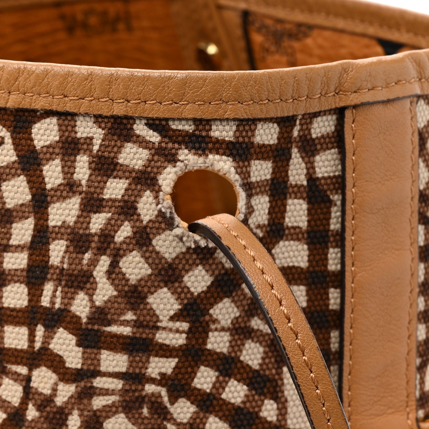 Visetos Medium Liz Reversible Shopper Tote Cognac