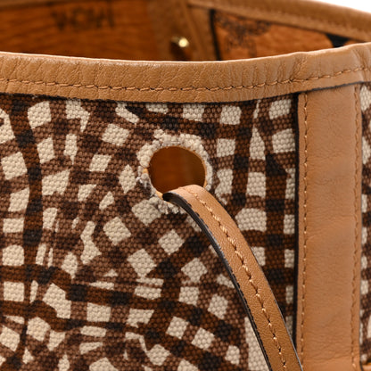 MCM Visetos Medium Liz Reversible Shopper Tote Cognac 17 of 25
