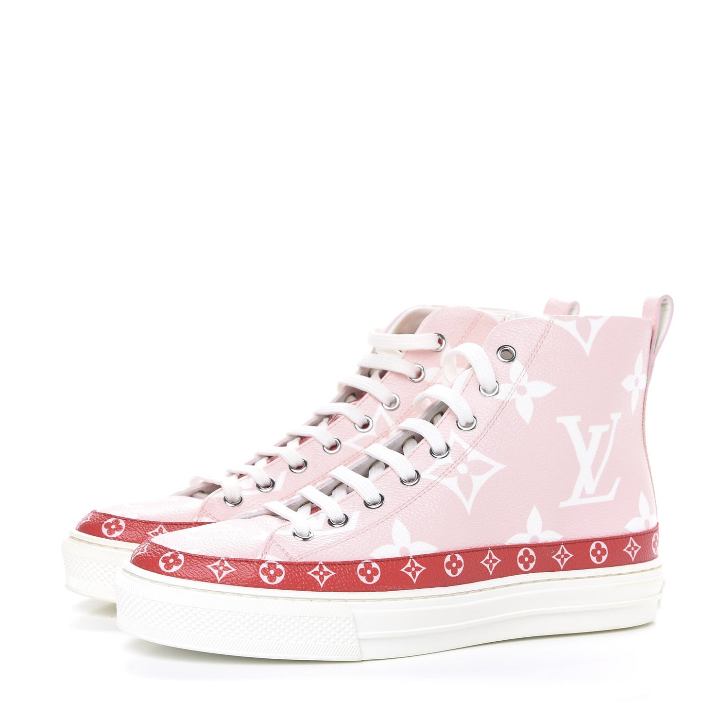 Monogram Giant Stellar Sneaker Boots 37 Rose Rouge