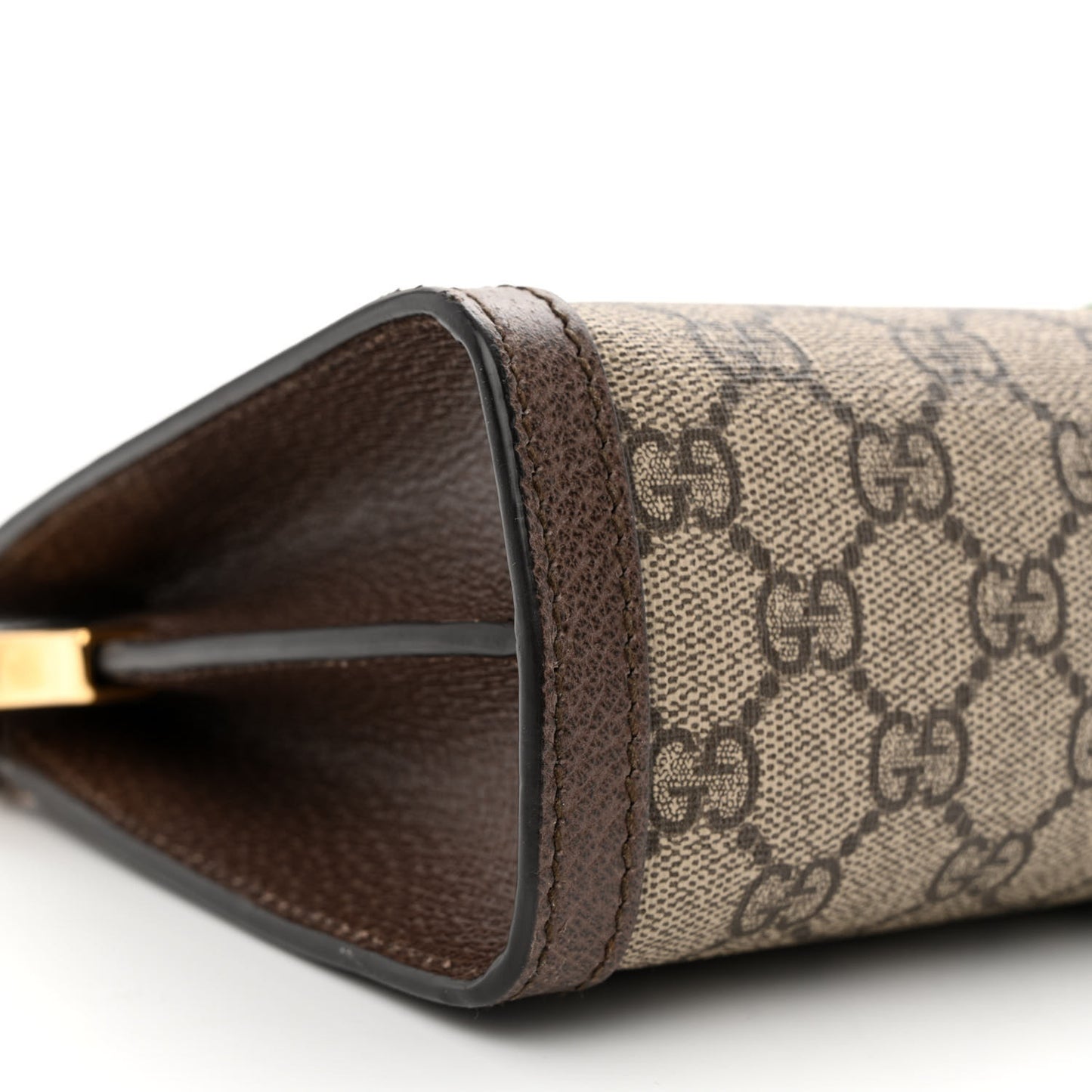 GG Supreme Monogram Web Small Ophidia Chain Shoulder Bag Brown