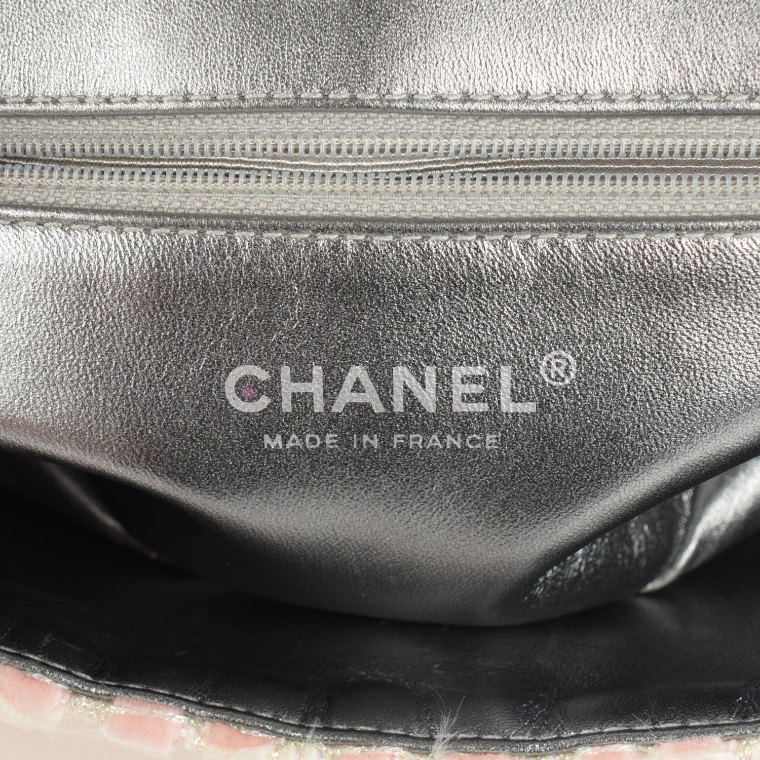 Chanel Tweed Quilted Small East West Flap Pink 7 of 8