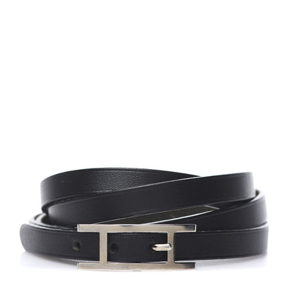 Hermes Chamonix Hapi 3MM Triple Tour Wrap Bracelet L Black 1 of 5