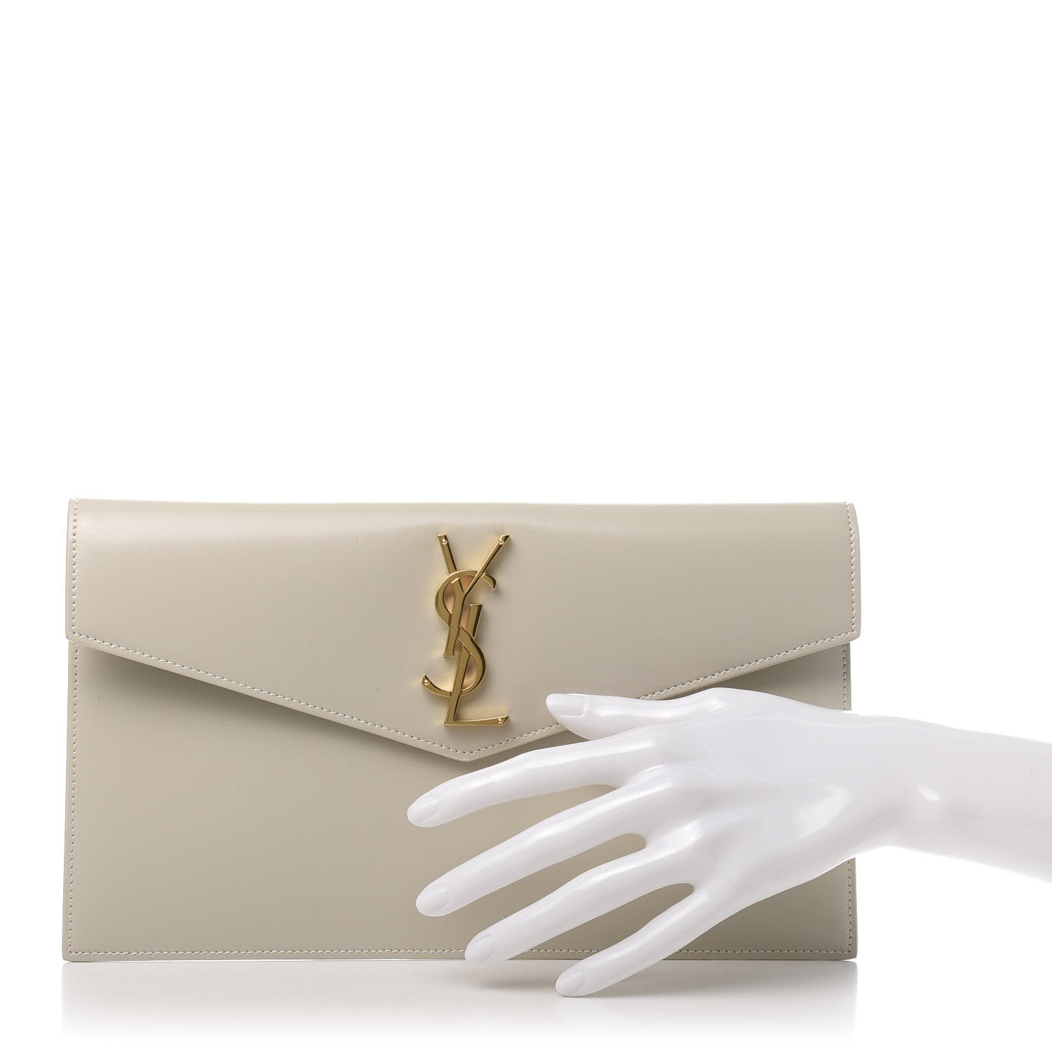 Saint Laurent Grain De Poudre Uptown Pouch Crema Soft 2 of 10