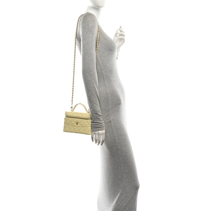 Chanel Caviar Quilted Trendy Handle Slim Vanity Light Yellow 2 of 11