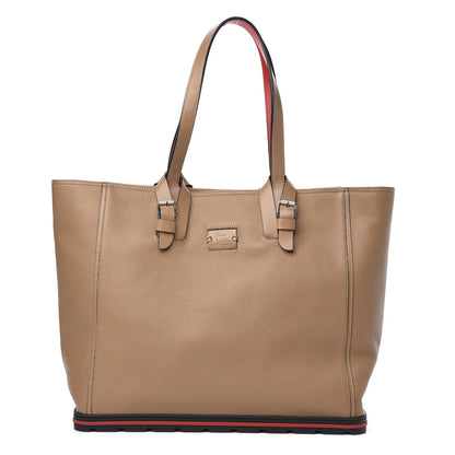 Christian Louboutin Grained Calfskin Kabiker Tote Nude 1 of 10