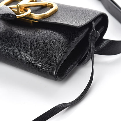 Valentino Garavani Textured Patent Calfskin VRing Belt Bag Black 8 of 9