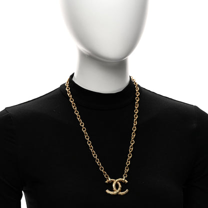 Chanel Metal Quilted CC Necklace Gold 2 of 5