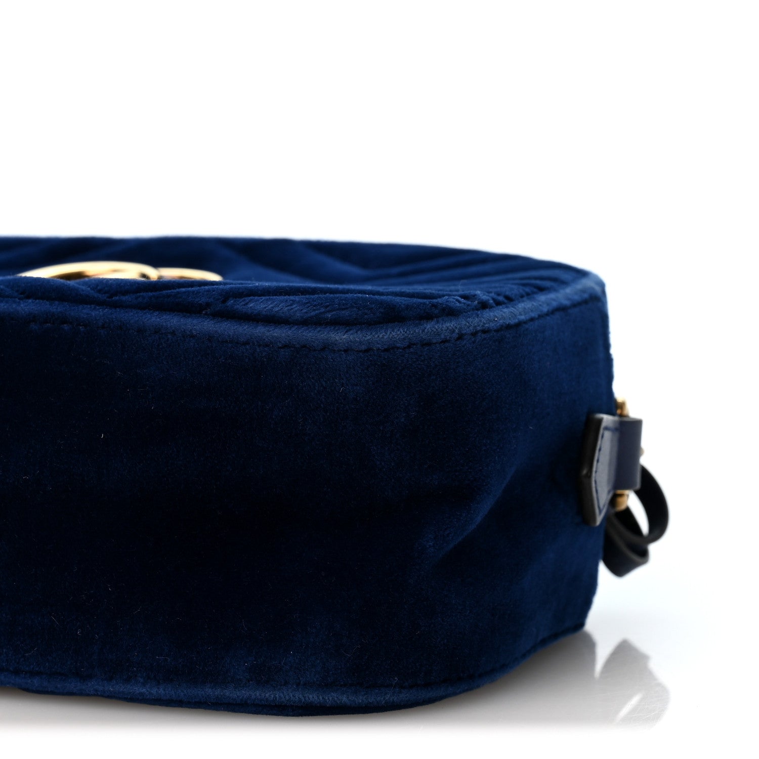 Gucci Velvet Matelasse Small GG Marmont Chain Shoulder Bag Cobalt 10 of 12