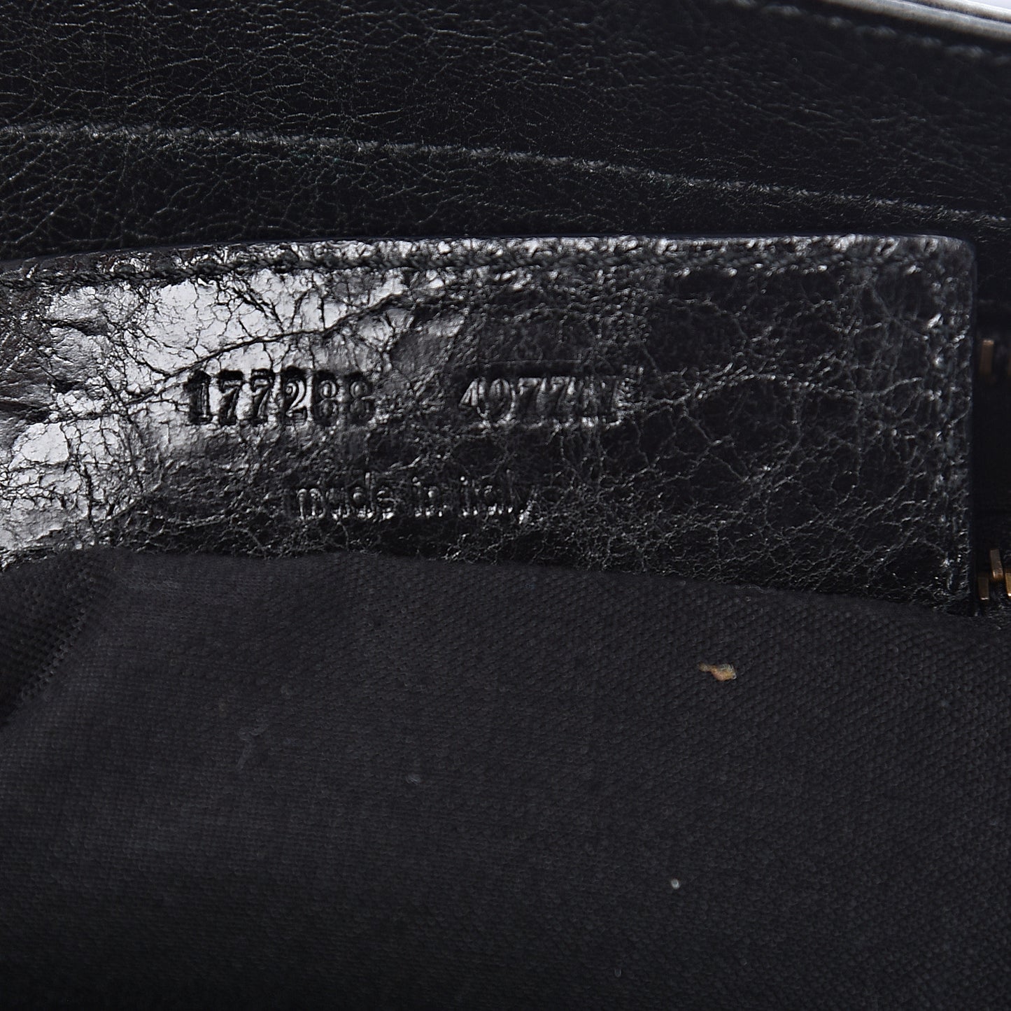 Chevre Classic Hardware Flat Messenger Black