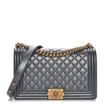 Chanel Pearl Caviar Quilted New Medium Boy Flap Charcoal 1 of 8