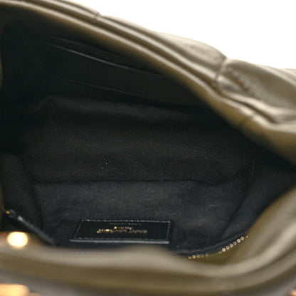 Saint Laurent Lambskin Quilted Toy Loulou Puffer Monogram Chain Satchel Seaweed 5 of 12