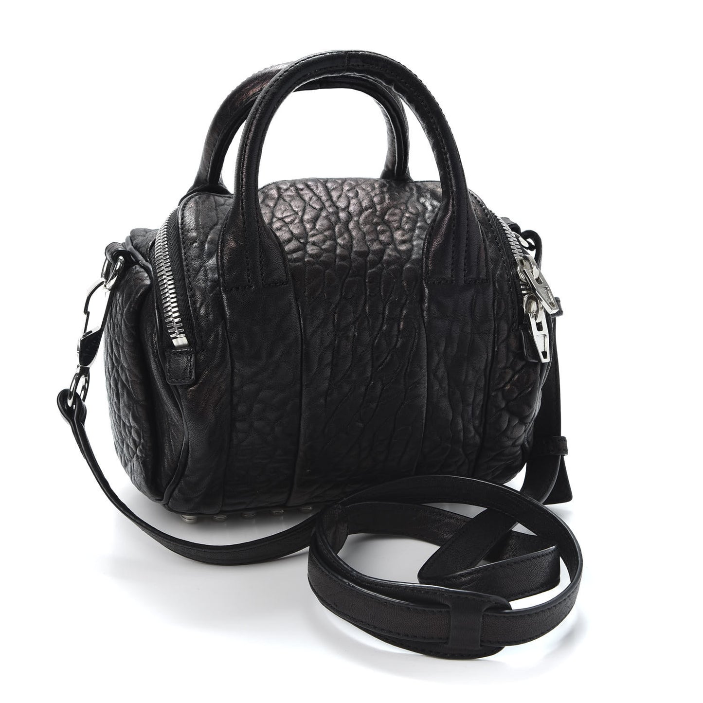 Pebbled Lambskin Mini Rockie Black Rhodium Hardware
