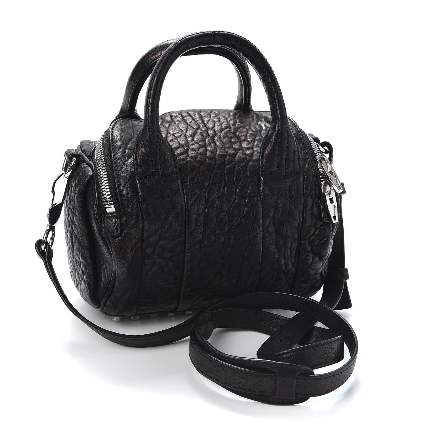 Alexander Wang Pebbled Lambskin Mini Rockie Black Rhodium Hardware 2 of 11