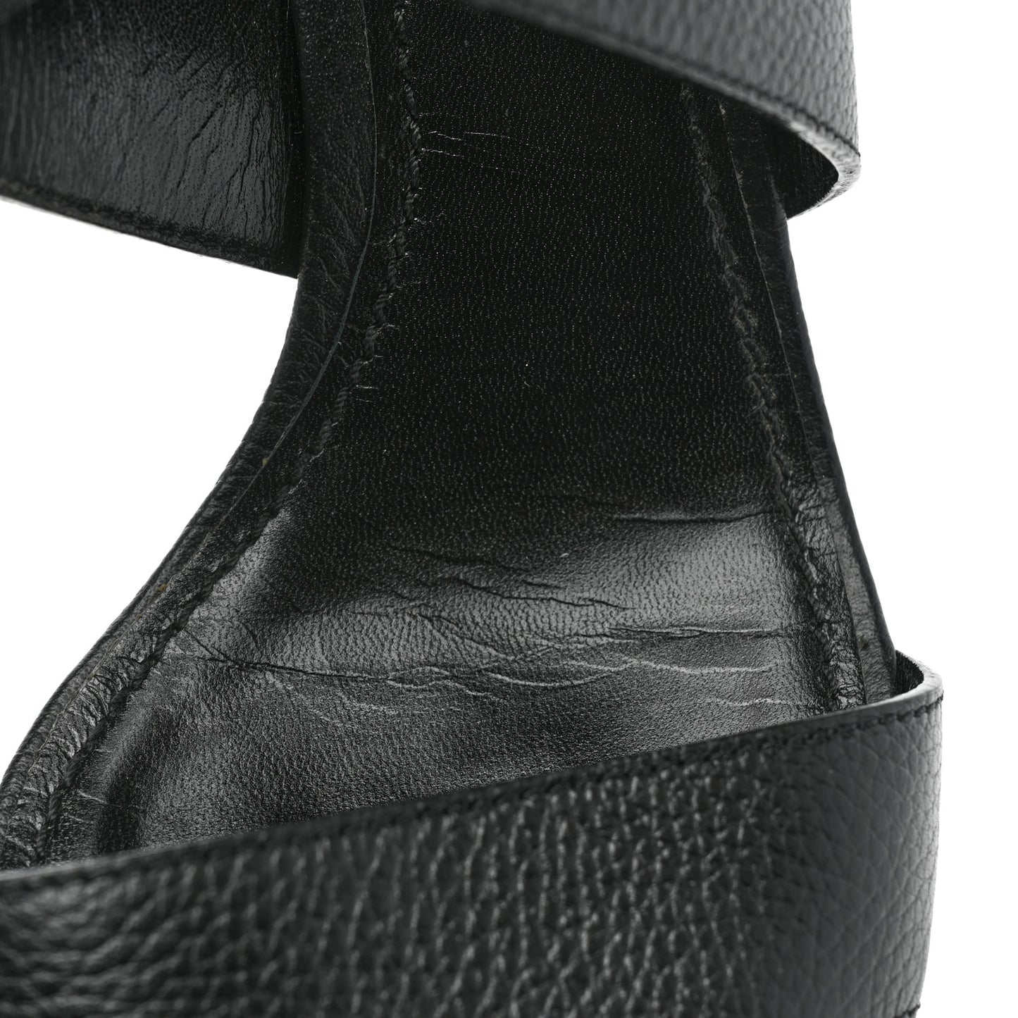 Calfskin Horizon Sandals 40 Black