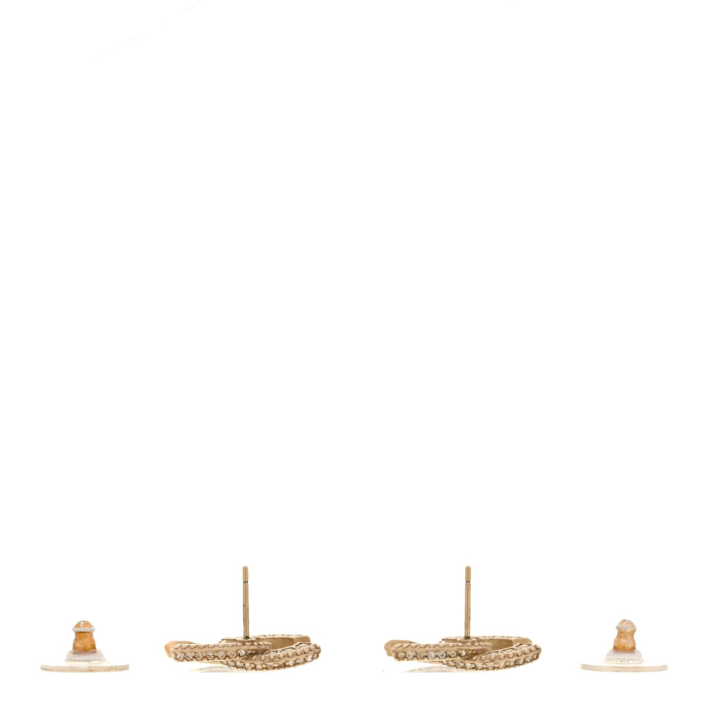Crystal Timeless CC Earrings Light Gold