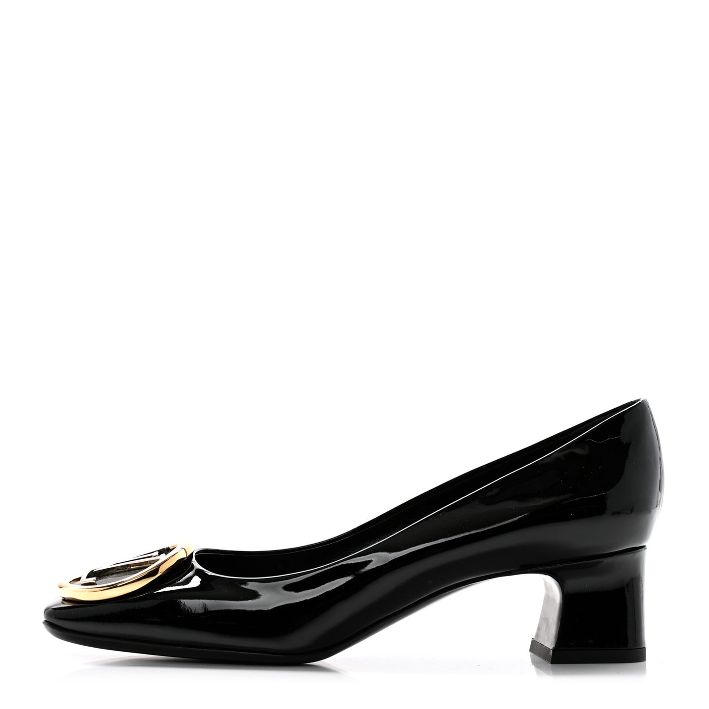 Patent Calfskin Madeleine Pumps 38 Black