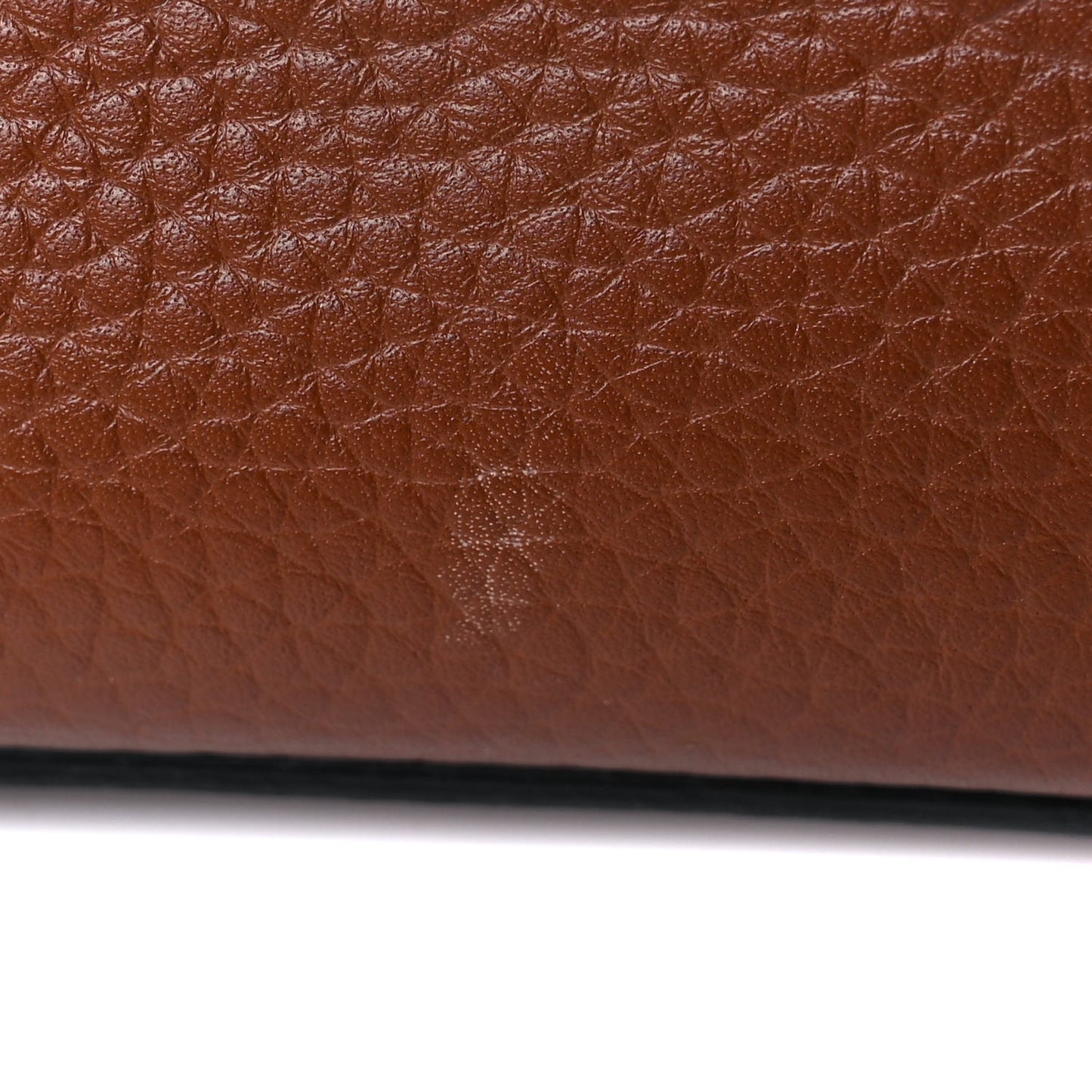 Pebbled Calfskin Medium Rockstud Flip Lock Crossbody Bag Saddle Brown