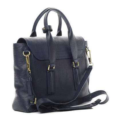 3.1 Phillip Lim 3.1 Textured Calfskin Medium Pashli Satchel Ink 3 of 12