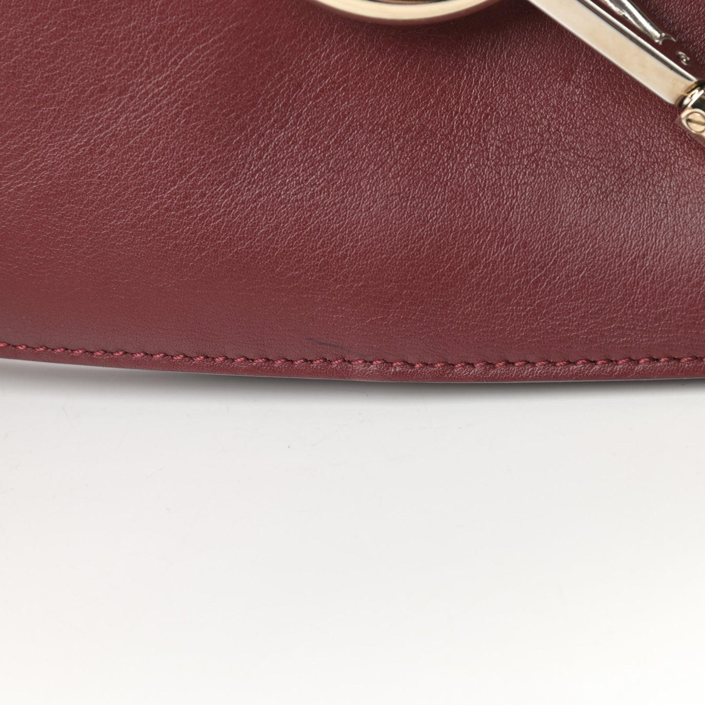 Calfskin Suede Medium Faye Shoulder Bag Plum Purple