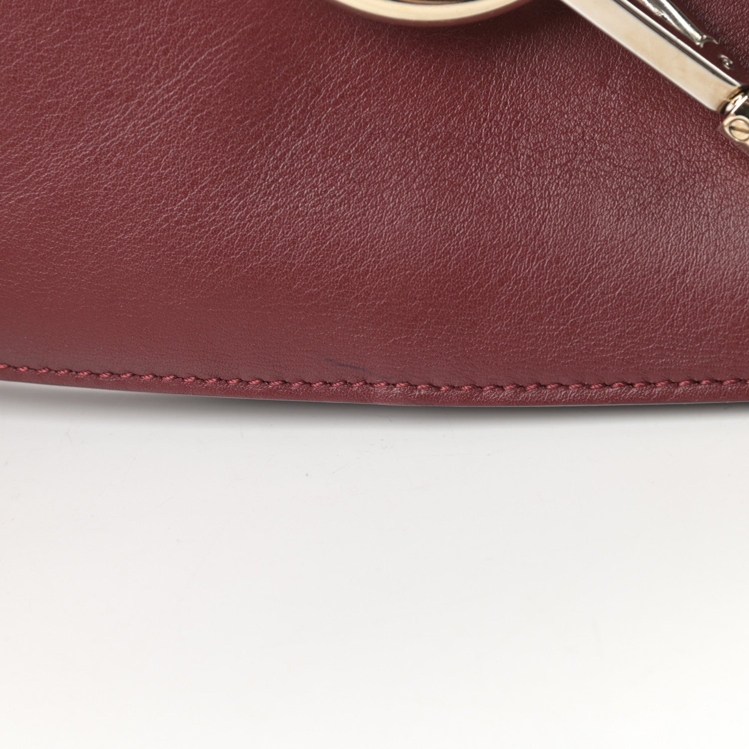 Chloe Calfskin Suede Medium Faye Shoulder Bag Plum Purple 13 of 13