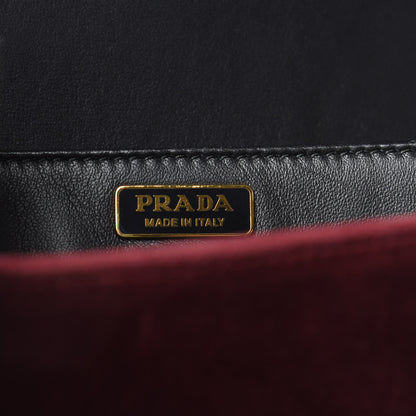 Prada Velvet City Calfskin Cahier Bag Ribes Black 6 of 8