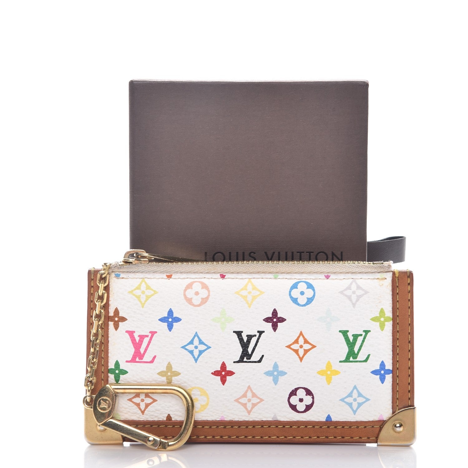 Louis Vuitton Monogram Multicolor Key Pouch White 12 of 12