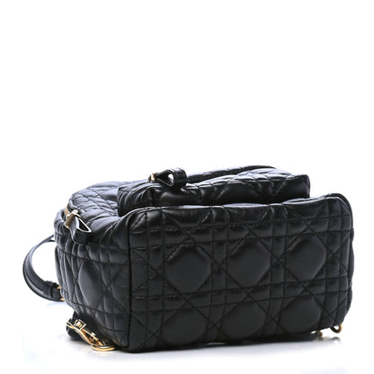 Christian Dior Lambskin Cannage Mini Backpack Black 3 of 4