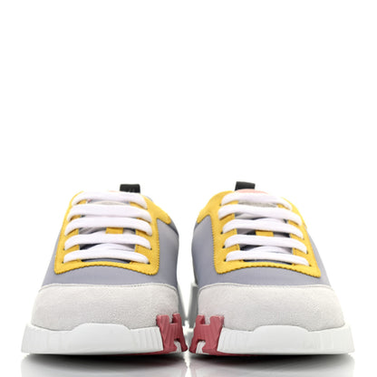 Hermes Technical Canvas Suede Goatskin Bouncing Sneakers 36.5 2 of 4