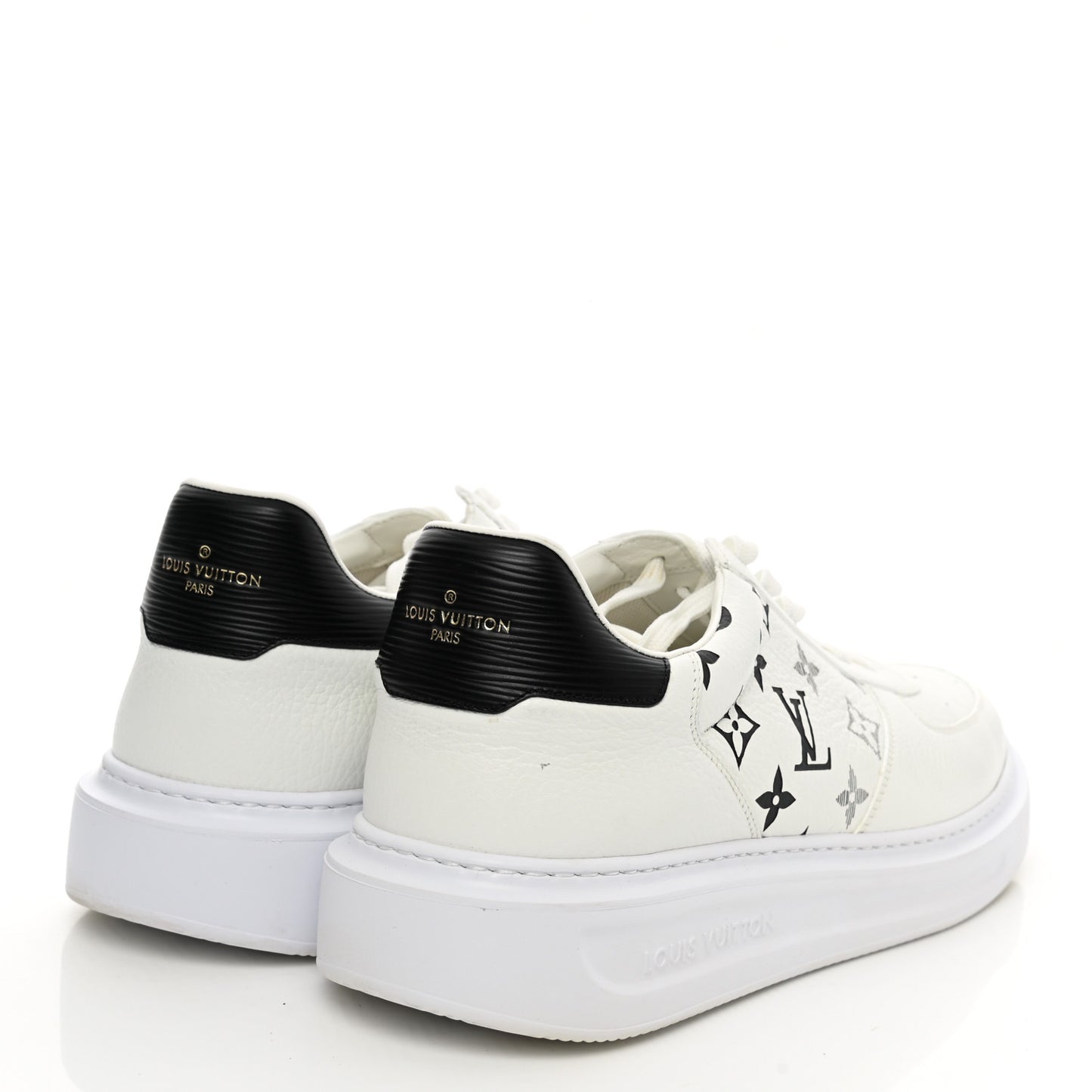 Calfskin Monogram Luxembourg Sneakers 9 White