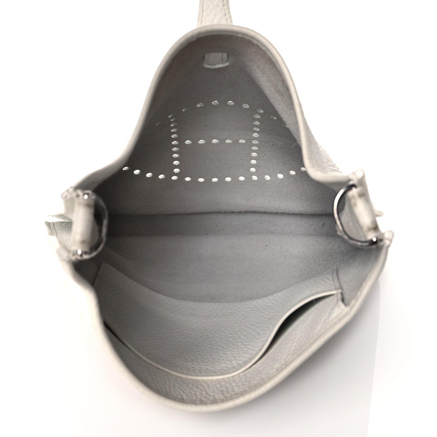 Hermes Taurillon Clemence Evelyne PM White 4 of 14