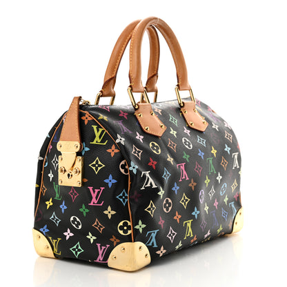 Louis Vuitton Monogram Multicolor Speedy 30 Black 3 of 12