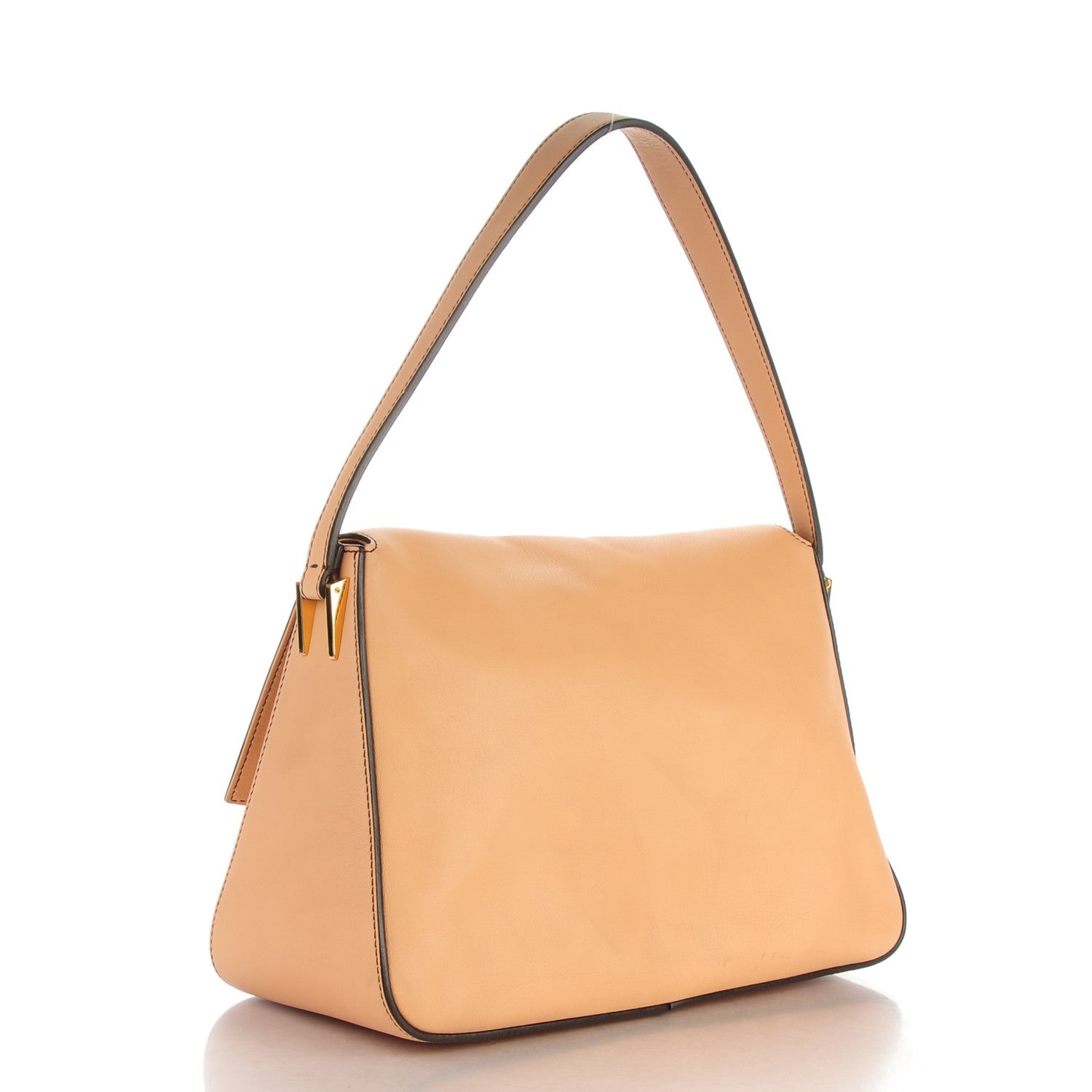 Fendi Vitello Flamingo Enamel Big Forever Mama Baguette Beige 3 of 8