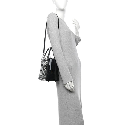 Christian Dior Patent Cannage Medium Lady Dior Black 2 of 13