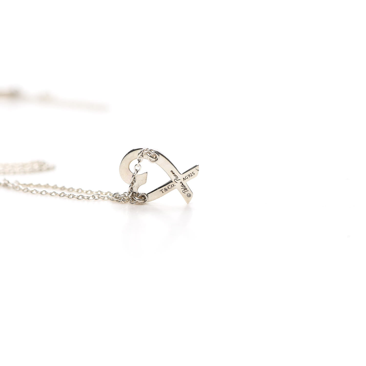 Tiffany Sterling Silver Mini Paloma Picasso Loving Heart Pendant Necklace 4 of 5