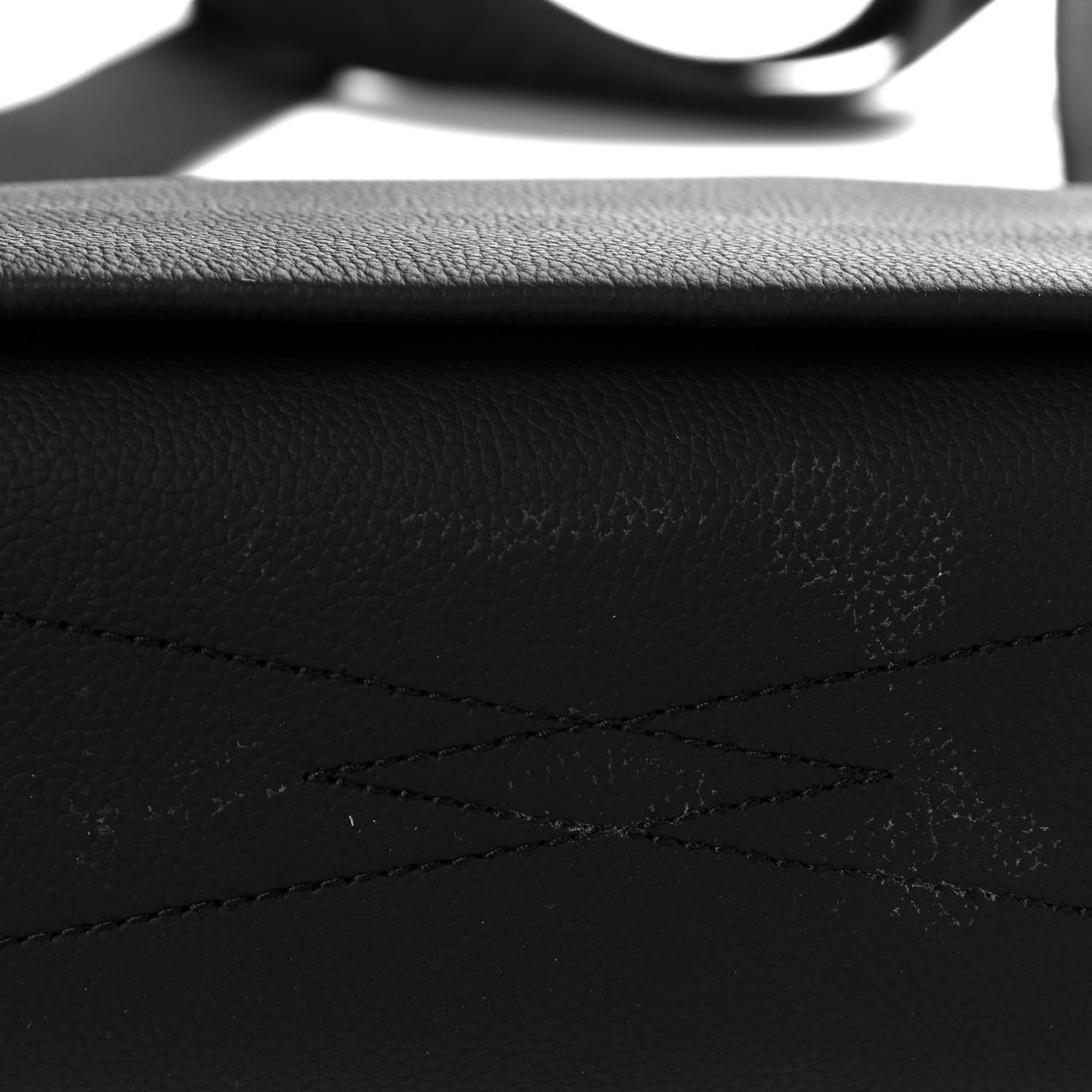 Louis Vuitton Calfskin Aerogram Messenger Black 8 of 15