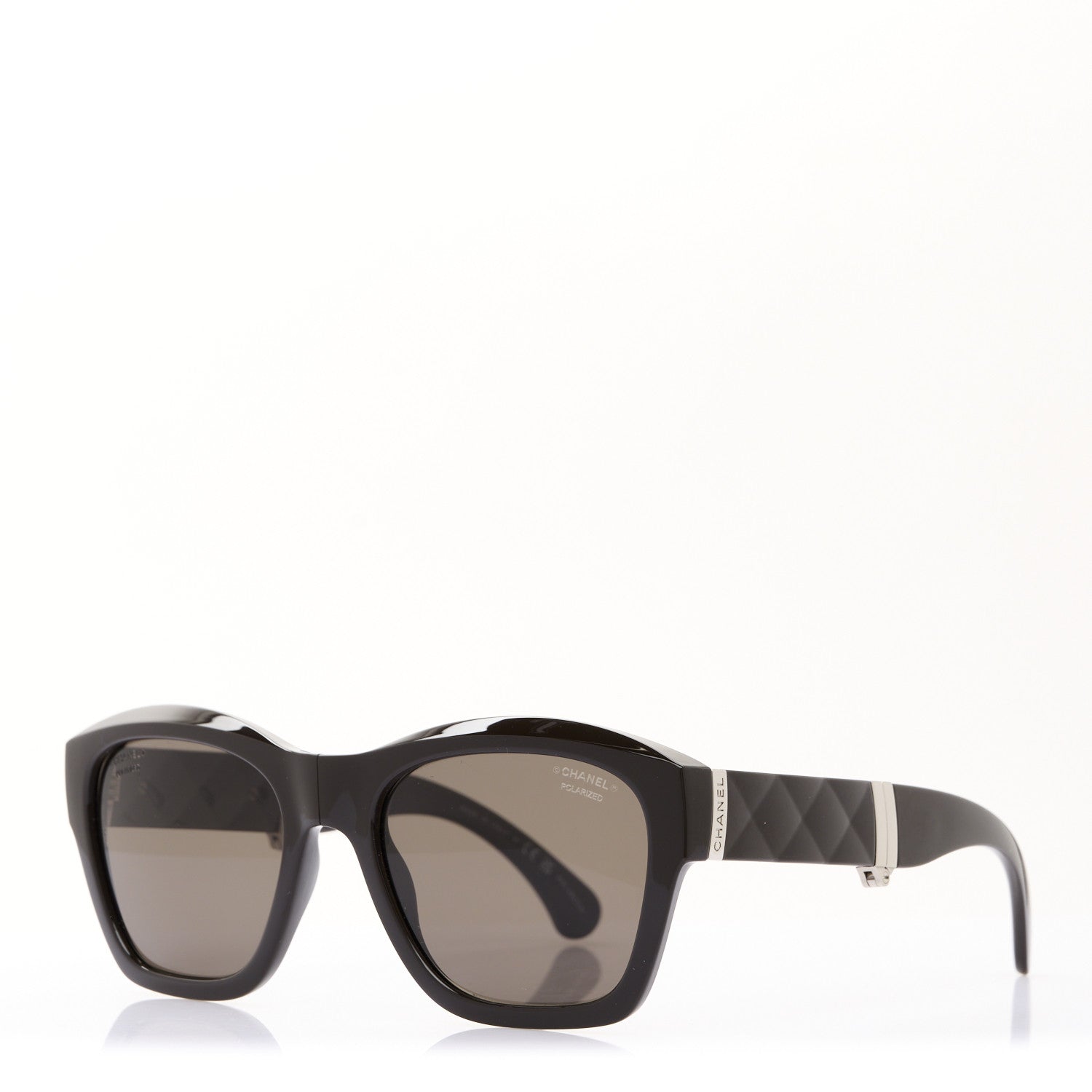 Chanel Acetate Metal Square Folding Sunglasses 6055-B Brown