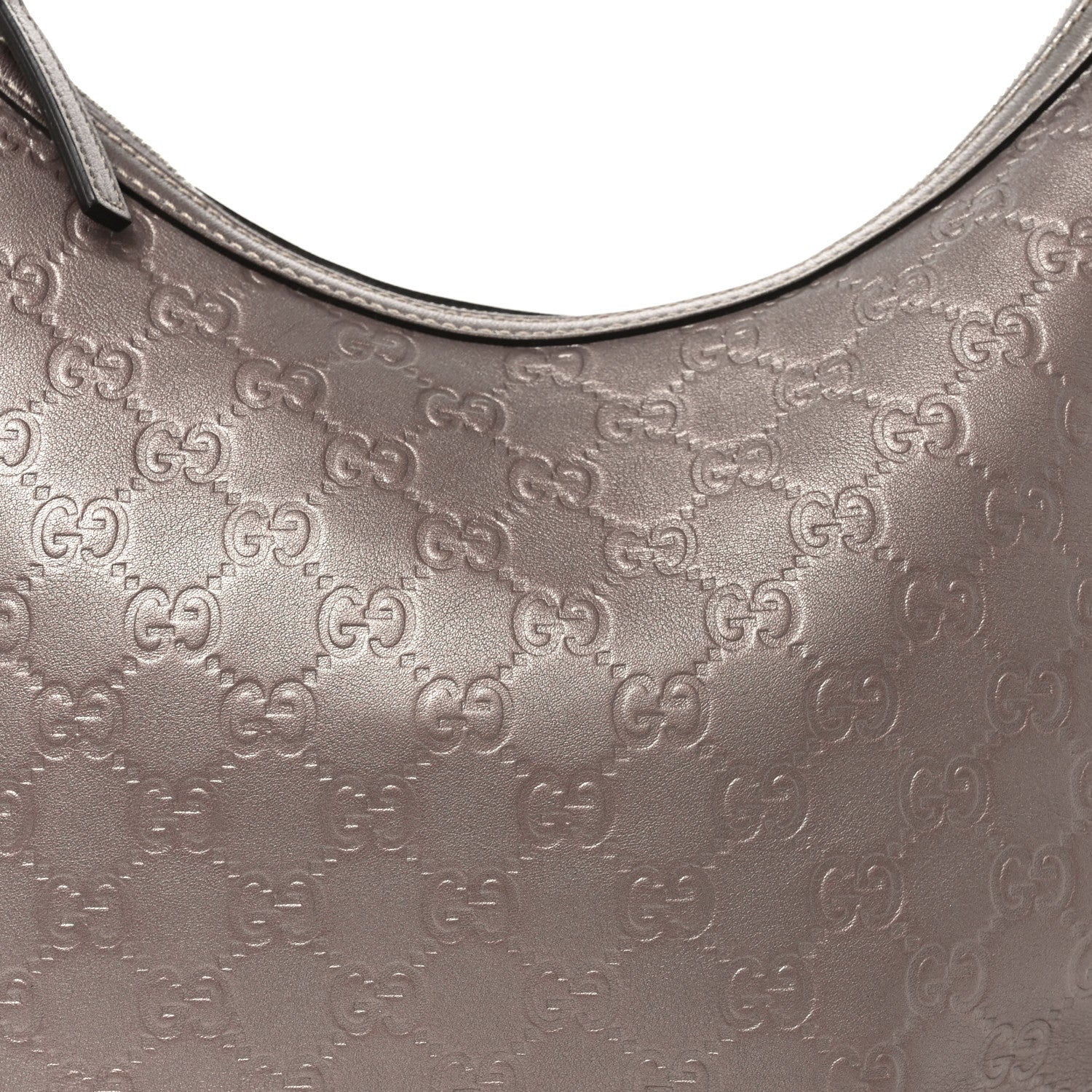 Gucci Metallic Guccissima Medium GG Twins Hobo Mauve 8 of 10