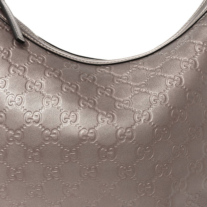 Gucci Metallic Guccissima Medium GG Twins Hobo Mauve 8 of 10