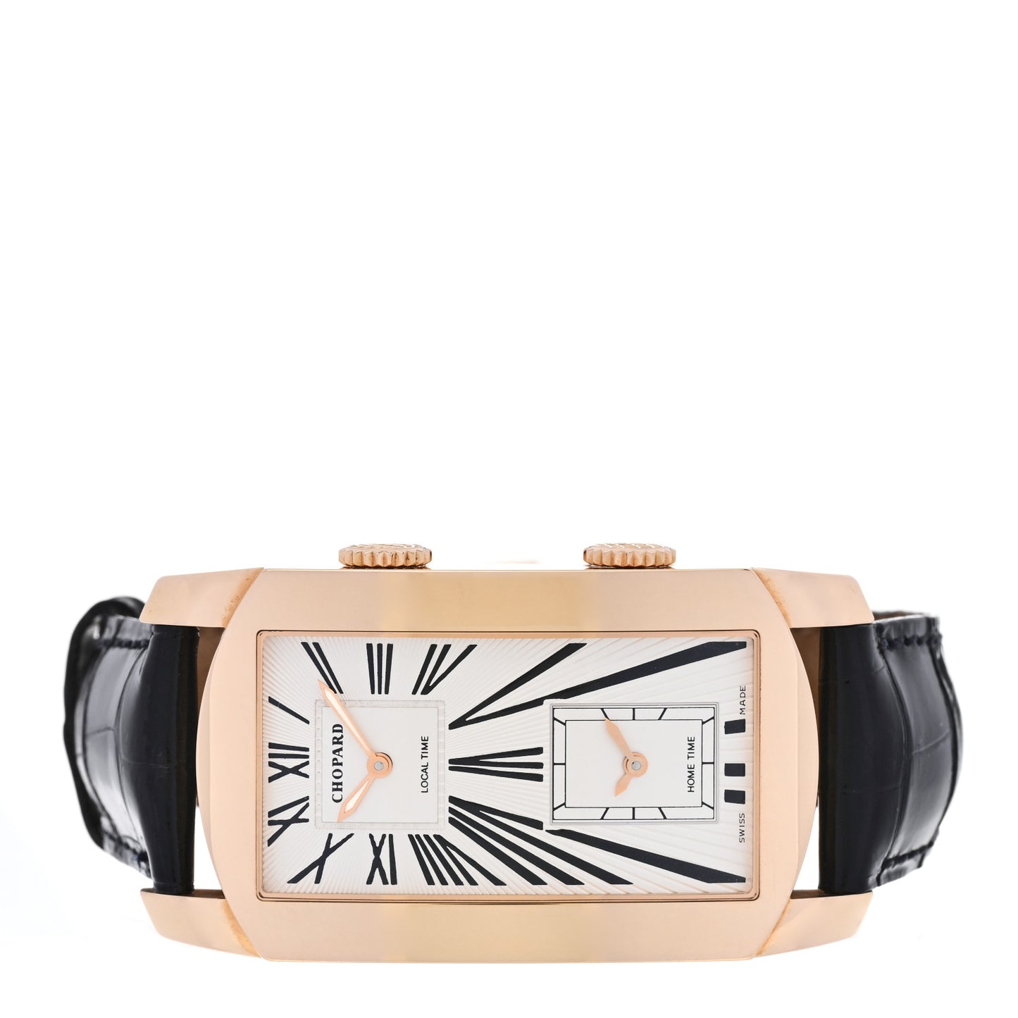 18K Yellow Gold Alligator 29mm Dual Tec Automatic Watch