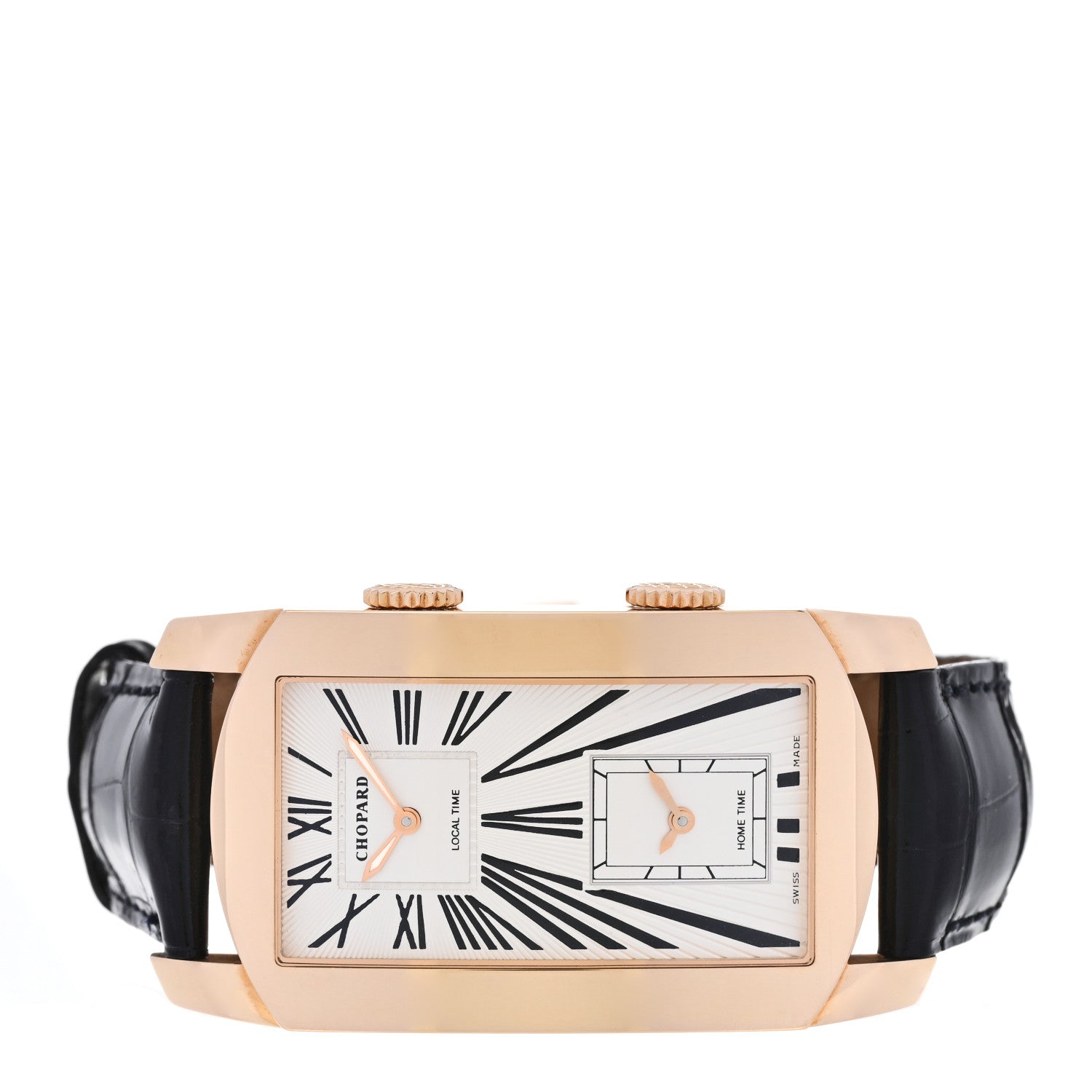 Chopard 18K Yellow Gold Alligator 29mm Dual Tec Automatic Watch 2 of 5