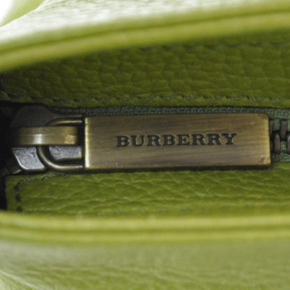 Burberry Leather Haymarket Check Horn Toggle Shoulder Bag Green 7 of 17